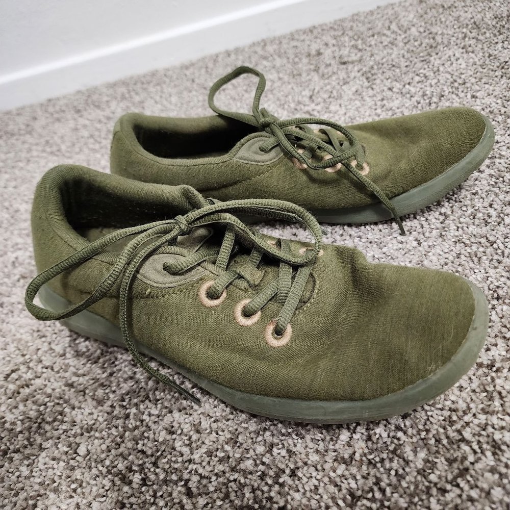 Merinos olive green lace up sneakers 9